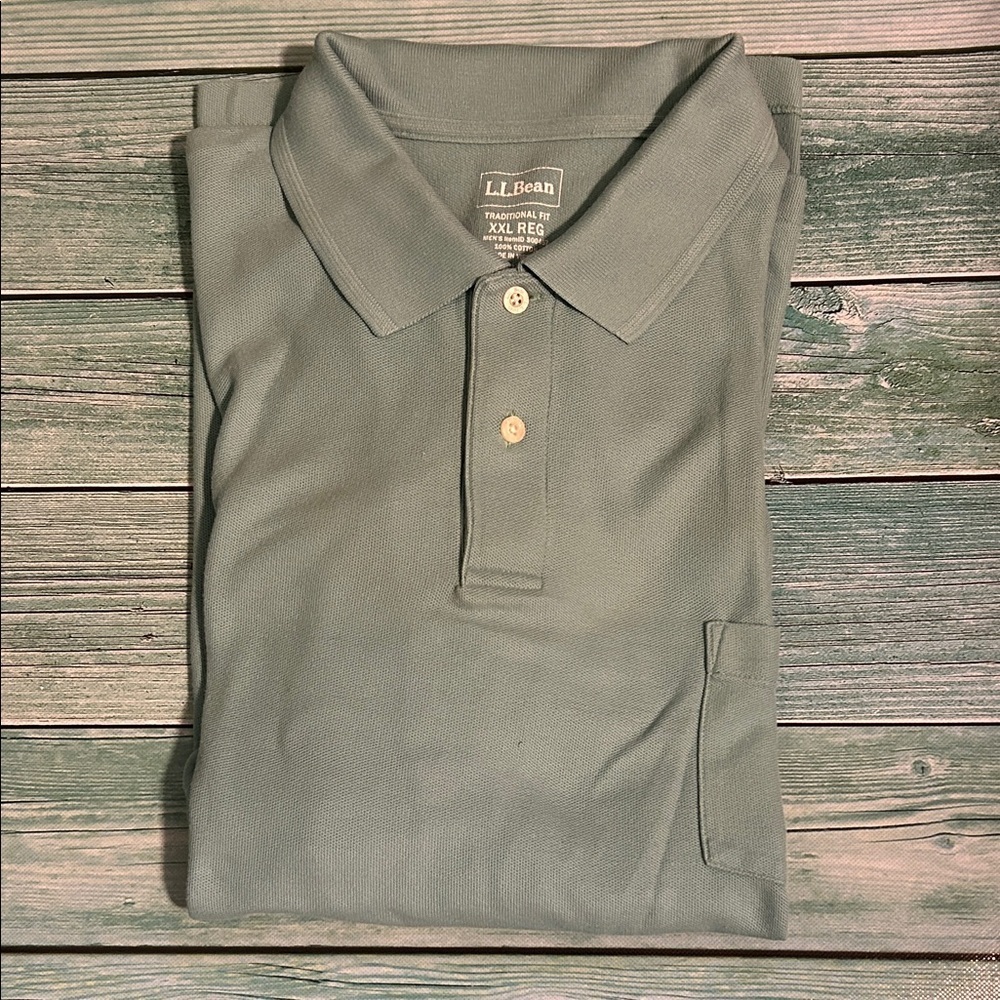 L.L. Bean Men's Sky Blue Polo Shirt